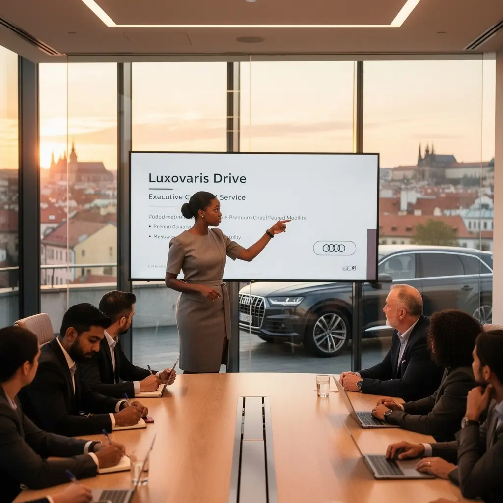 Zákazník využívající prioritní službu při vyzvednutí vozu.